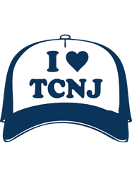 I heart TCNJ blue trucker hat Copy