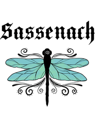 Sassenach Dragonfly Outlander Amber BlueFitted Scoop