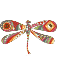 Vintage Psychedelic Dragonfly