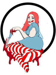 Five Nights at WendysHorror Killer Wendys Mascot GirlHalloween illustration (1)