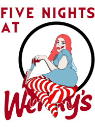 Five Nights at WendysHorror Killer Wendys Mascot GirlHalloween illustrationTShir