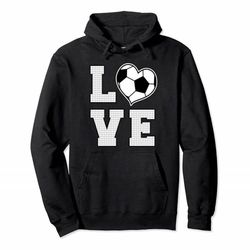 Love Soccer Heart Pullover Hoodie, T-Shirt, Sweatshirt, Hoodie for Kid
