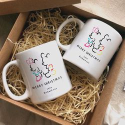 mini mouse disney christmas gift mug, coffee mug 11oz
