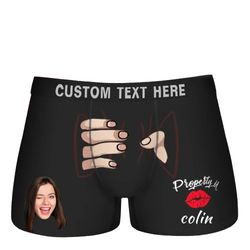 custom face boxer briefs personalized photo underwear, briefs with photo, gift for husband, boyfriend wedding gift