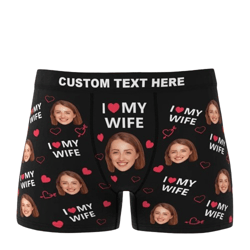 Custom Face Boxer Briefs Personalized Photo underwear, briefs with photo, gift for husband, boyfriend Wedding gift