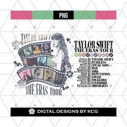 Taylor swift The Eras Tour 2023 png, Swiftie Vintage 90s Style png, Music Country Tees, TS Swiftie Concert png
