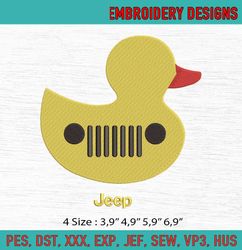 Duck Duck Jeep Grille Machine Embroidery Digitizing Design File