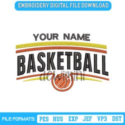 Basketball your name embroidery design, Split Basketball Bal, 63