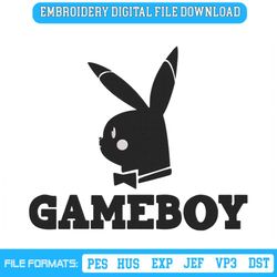Game Boy Bunny Playboy Embroidery Designs File, Playboy