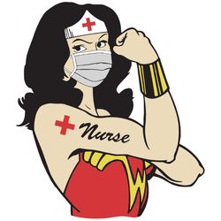 Wonder Woman Nurse Svg, Nurse Svg, Wonder Woman Svg, Wonder Nurse Svg, Strong Nurse Svg, Strong Svg, Marvel Nurse Svg, R