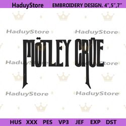 Motley Crue Logo Rock Band Embroidery Design Download File