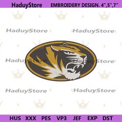 Missouri Tigers Machine Embroidery, Missouri Tigers Football Logo Embroidery