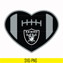 Las Vegas Raiders heart svg, Raiders heart svg, Nfl svg, png, dxf, eps digital file NFL18102010L