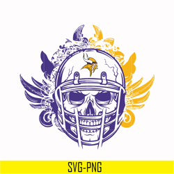Minnesota Vikings skull svg, Vikings skull svg, Nfl svg, png, dxf, eps digital file NFL23102023L