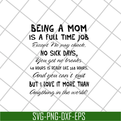 Being A Mom svg, png, dxf, eps digital file FN15062115