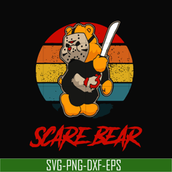scare bear svg, halloween svg, png, dxf, eps digital file HLW0005
