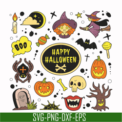 Happy halloween svg, png, dxf, eps digital file HLW2107203