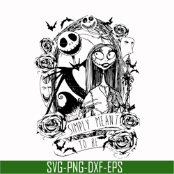 simply meant svg, Jack Skellington And Sally svg, png, dxf, eps digital file NCRM0113