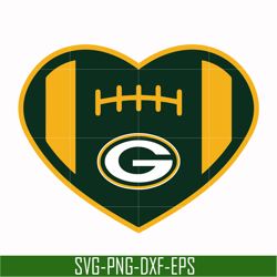 Green Bay Packers heart svg, Packers heart svg, Nfl svg, png, dxf, eps digital file NFL02102020L