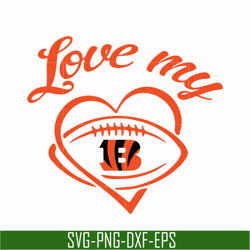 Cincinnati Bengals Love my svg, Cincinnati Bengals svg, Bengals svg, Sport svg, Nfl svg, png, dxf, eps digital file NFL1