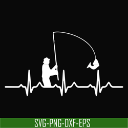 Beat heart fishing svg, png, dxf, eps digital file OTH0080
