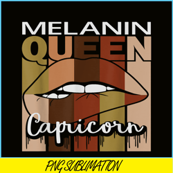 Capricorn Queen PNG Zodiac Sign Melanin PNG Retro Vintage Birthday PNG