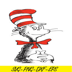 The Cat With Hat Svg, Dr Seuss Svg, Cat In The Hat Svg Ds104122317