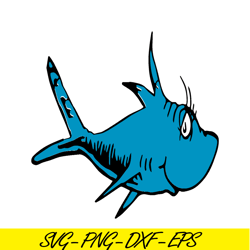 The Smiling Blue Fish SVG, Dr Seuss SVG, Cat In The Hat SVG DS205122354