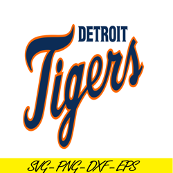Detroit Tigers Orange Blue Text SVG, Major League Baseball SVG, MLB Lovers SVG MLB01122354
