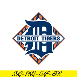 Detroit Tigers The Blue Diamond Shape Logo SVG, Major League Baseball SVG, MLB Lovers SVG MLB01122362