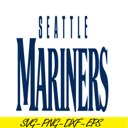 The Blue Text Seattle Mariners SVG, Major League Baseball SVG, Baseball SVG MLB2041223115