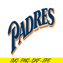 San Diego Padres Blue And Orange Text SVG, Major League Baseball SVG, Baseball SVG MLB204122379