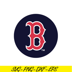 Boston Red Sox B Logo SVG PNG DXF EPS AI, Major League Baseball SVG, MLB Lovers SVG MLB30112339