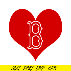 Boston Red Sox The Red Heart SVG PNG DXF EPS AI, Major League Baseball SVG, MLB Lovers SVG MLB30112353