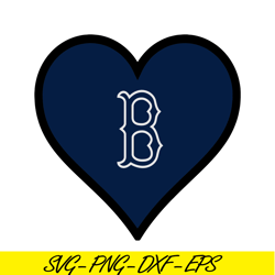 The Blue Heart Boston Red Sox SVG PNG DXF EPS AI, Major League Baseball SVG, MLB Lovers SVG MLB30112356
