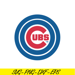The Chicago Cubs Blue Logo SVG PNG DXF EPS AI, Major League Baseball SVG, MLB Lovers SVG MLB30112370