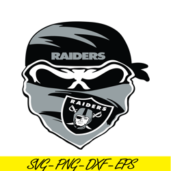 Raiders Masked Skull SVG PNG DXF EPS, Football Team SVG, NFL Lovers SVG NFL2291123123
