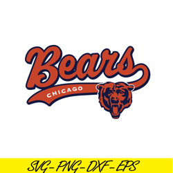 Bear Chicago Logo SVG PNG EPS, National Football League SVG, NFL Lover SVG
