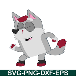 Funny Wolfdog SVG PNG PDF Bluey Characters SVG Bluey Cartoon SVG