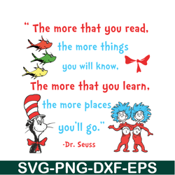 The More That You Learn SVG, Dr Seuss SVG, Dr Seuss Quotes SVG DS1051223160