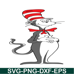 Happy Cat Standing SVG, Dr Seuss SVG, Cat In The Hat SVG DS205122391