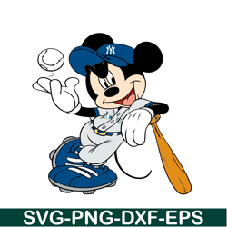 Mickey Mouse NY Yankees SVG, Major League Baseball SVG, Baseball SVG MLB204122336
