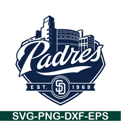 San Diego Padres EST 1969 SVG, Major League Baseball SVG, Baseball SVG MLB204122377