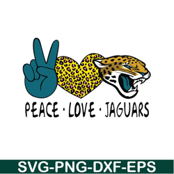 Peace Loves Jaguars SVG PNG EPS, NFL Fan SVG, National Football League SVG