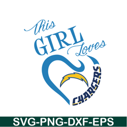 This Girl Loves Chargers SVG PNG EPS, USA Football SVG, NFL Lovers SVG