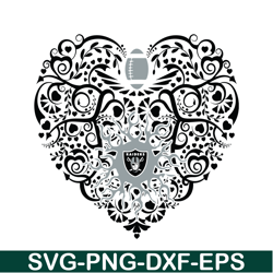 Raiders Love Heart SVG PNG DXF EPS, Football Team SVG, NFL Lovers SVG NFL2291123133