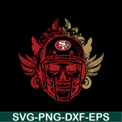 San Francisco 49ers Red Skull PNG DXF EPS, Football Team PNG, NFL Lovers PNG NFL2291123182