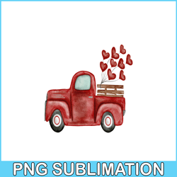 Red Vintage Truck PNG, Sweet Valentine PNG, Valentine Holidays PNG
