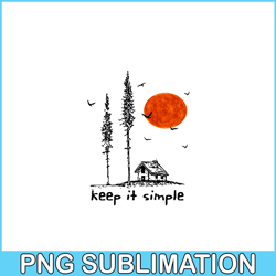 KEEP IT SIMPLE PNG Horror Camping Night PNG Red Moon PNG