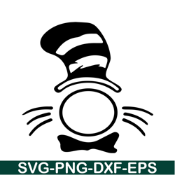 the cat in the black hat monogram svg, dr seuss svg, cat in the hat svg ds105122306